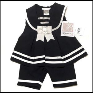 Bonnie baby boutique sailor outfit infant 3-6 mon